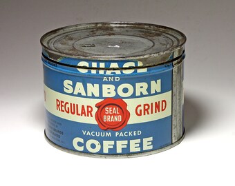 Vintage Chase & Sanborn Coffee Can - Circa 1940's