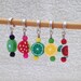 Knitting Stitch Markers//Five Fruits