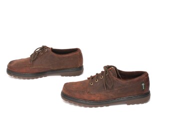 size 11 CHUKKA brown leather 80s 90s EASTLAND GRUNGE lace up ankle hiking boots