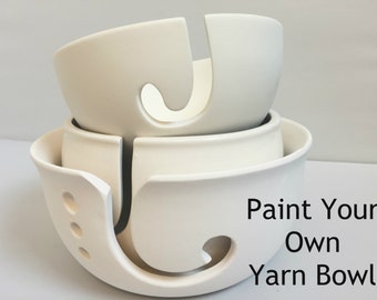 DIY Paint Your Own Yarn Bowl | Ceramic | Yarn Bowl | Choose your size |Handmade Ceramic from my Charleston, SC studio