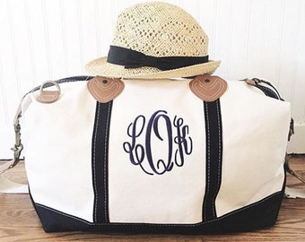 Personalized Womens Luggage - Canvas Weekender Bag Women - Monogram - Travel Accessories - Gift for Wife - Weekend Getaway Gift