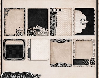 On Sale 50% Romantique Digital Scrapbook Kit Journal and Pocket Scrap Cards Pack