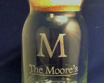Personalized Large Cookie / Storage Jar with Cork lid