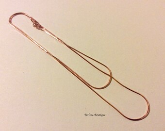 Fine 18 k Rose gold plated sterling silver serpentine chain