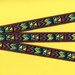 SOUTHWEST C-19-A Jacquard Ribbon Trim, Polyester, 5/8" Wide, Black Background, Red Border with Yellow, Red, Green & Grey, Lengths Vary