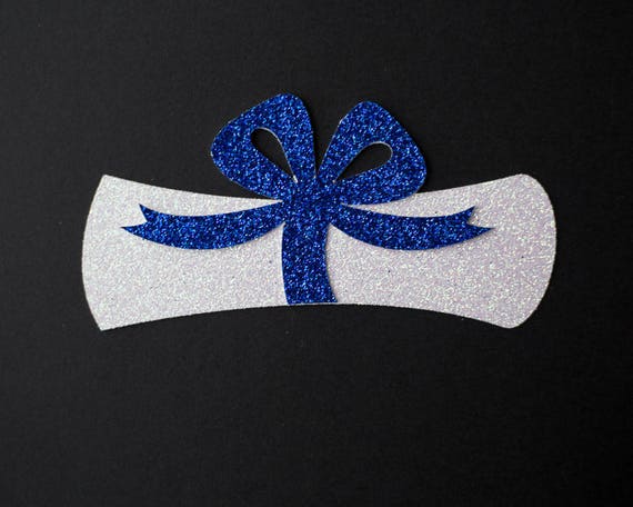 12 Glitter Diploma Die Cuts /Cut Outs / Large Graduation