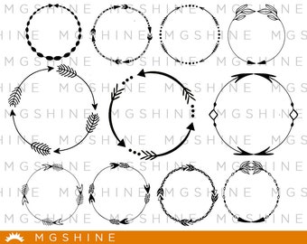 Circle arrow SVG cutting files for Cricut and Silhouette Cameo - Circle arrow png clipart - Circle arrow dxf vector files - TS22
