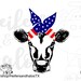 Patriotic Bandana heifer svg, png, pdf, eps, dxf cut file for cricut and silhouette, t-shirts, decals, yeti cups, 4th of July patriotic