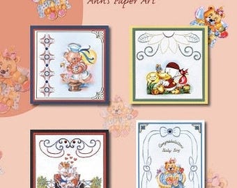 Book 8 3D pattern cards to embroider 12 leaves