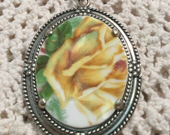 Broken China Pendant Sterling Silver