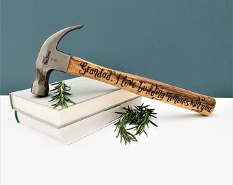 Personalised Hammers, Custom Hammer Gift, Gift for Grandad, Fathers Day Gift, Wooden Anniversary Gift, Etched Hammer Gift, Grandpa Birthday