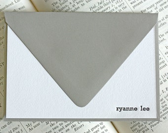 personalized letterpress stationery | ryanne