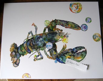 Mama Lobster 11x14 Watercolor Print