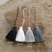 Organic Cotton Tassel set of 6 pieces in one color, Handmade Natural Cotton Yarn Tassels, Craft Supplies