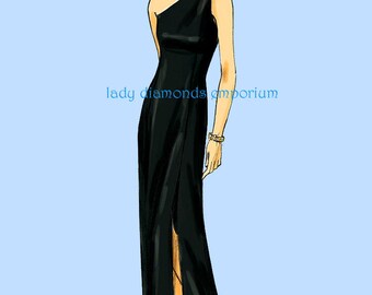 McCalls M7283 Miini Maxi Sheath Greek Goddess Dress David Tutera Design size 14 16 18 20 22 Plus Size Sewing Pattern 7383 Uncut FF