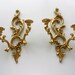 Vintage Candle Sconces Wall Candle Sconces 1970's Gold Candle Sconces Wall Candlestick Sconce Shabby Chic Sconces Set Iron Gold Wall Sconces