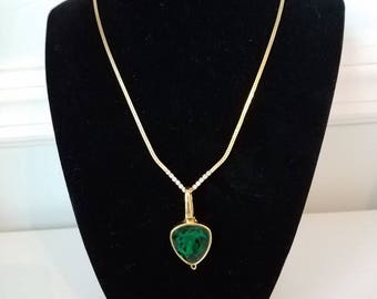 Swarovski Emerald Green Crystal Pendant