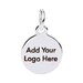 Personalized Jewelry Tag, Sterling Silver Plated Custom Metal Tag, Logo Engraved on 6~12mm Round Tags, Sample Service, F0LC.SI06.C