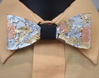 Multi Metallic 2 Sided Bow Tie