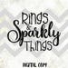 Rings and Sparkly Things SVG/Digital/Rings&Things/Cutting Image/Wedding/Vector/Trinket Idea/Instant Download