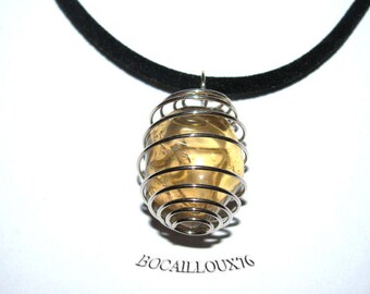 Collier PENDENTIF Cage Midi QUARTZ FUME 35