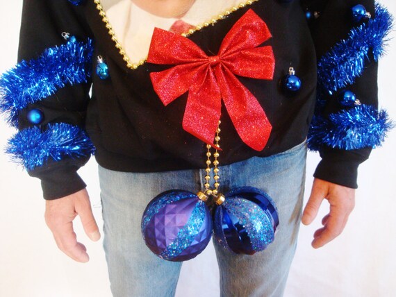 blue balls christmas sweater