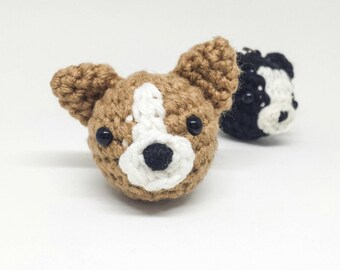 Corgi Dog Amigurumi Keychain