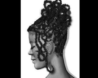 Black Art Black Woman Art African American Art "Eve" print by African American Artist Eric Austin