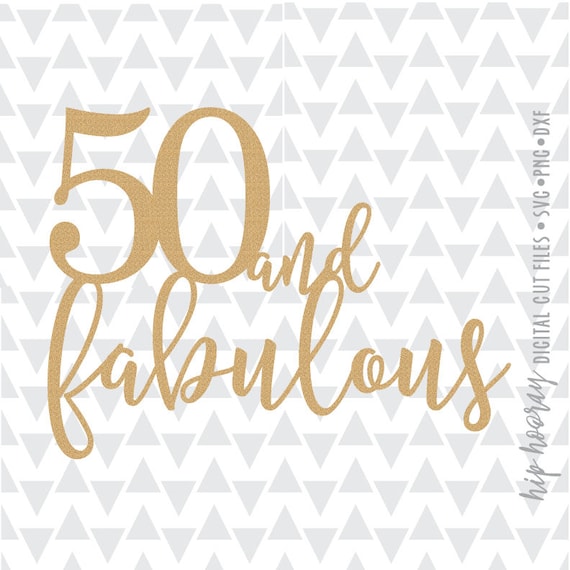 Download Fifty and Fabulous Fiftieth 50th Birthday Cake topper ...