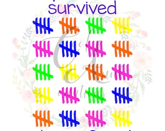 My Teacher Survived 100 Days of School / SVG / DXF / PNG / Digital Download