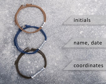Womens friendship bracelet! Personalized friendship bracelet! Silver Nautical, surfer bracelet