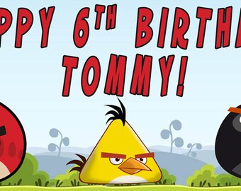 Angry Birds Birthday Banner