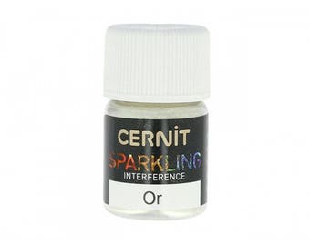 For polymer Cernit Sparkling gold interference mica powder