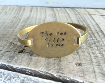 Brass Hand Stamped Bracelet