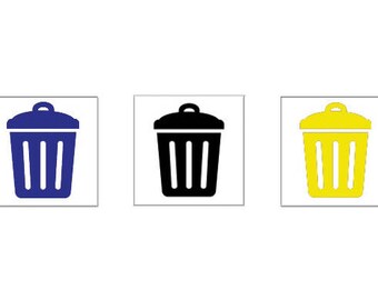 Trash cans sticker set 75 pieces