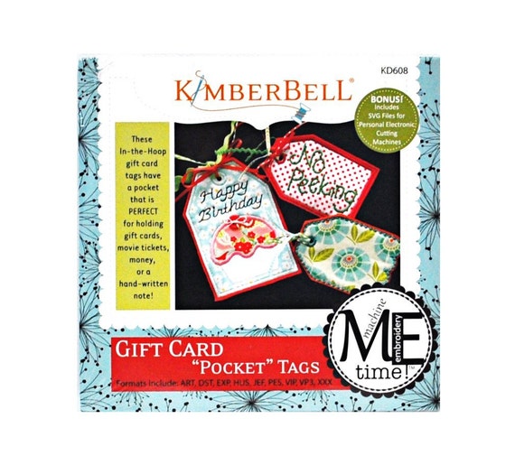 Kimberbell Gift Card Pocket Tags Machine