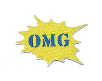 OMG Patch Iron On Applique Embroidered Patches Machine Embroidery Design for OMG-lover