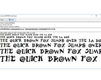 Moana Version 1 Font True Type. To install and write