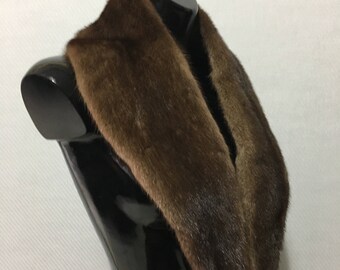 Luxury Chocolate brown Mink Fur Collar