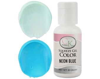 Neon Blue CK Gel Paste Food Coloring - high quality food coloring for icing, frosting, cookie dough and more