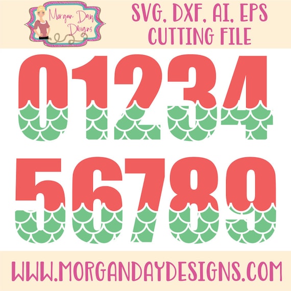 Download Mermaid Numbers SVG Mermaid Birthday SVG Birthday Numbers