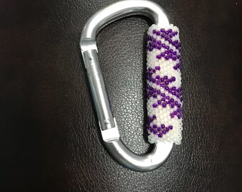 Hand Beaded Native American Carabiner Keychain