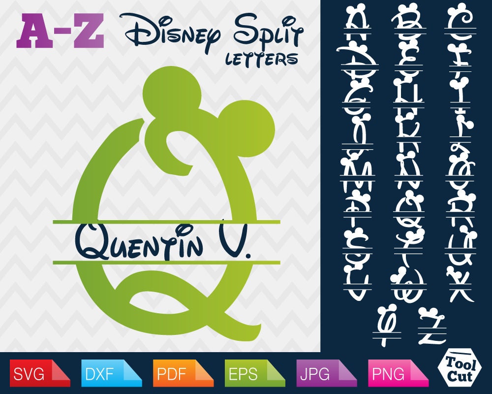Download Disney Font SVG Disney Name Split Svg Disney Monogram Font Svg