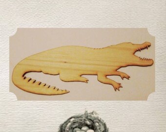 Alligator / Gator / Crocodile Wood Cut Out - Laser Cut