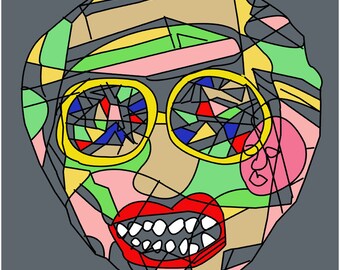 Psychedelic art, Pop art print, Unique art, Colorful Print, Poster print, surreal art, Digital print, Digital painting, Wall art, Modern art