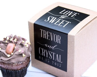 Cupcake Box, Cupcake Label, Cookie Box, Donut Box, Cake Favor Box, Favor Box, To Go Box, Bridal Shower Favor, Favor Label, Baby Shower Favor