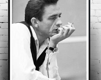 Johnny Cash - Home Decor, Vintage photography, music icon, print