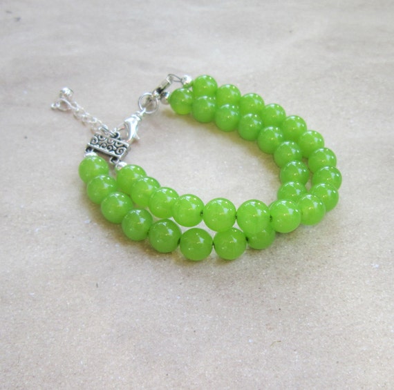 Lime Green Bracelet Lime Green Jewelry Lime Jewelry Gift