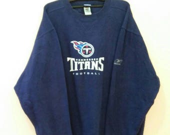 REEBOK TENNESSEE TITANS Football spellout pullover blue colour Xlarge size