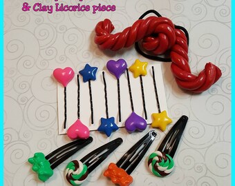 Vanellope Inspired Hair Pins - Wreck it Ralph costume accessories - Vanellope Cosplay hair clips - Cosplay Hair Accessories